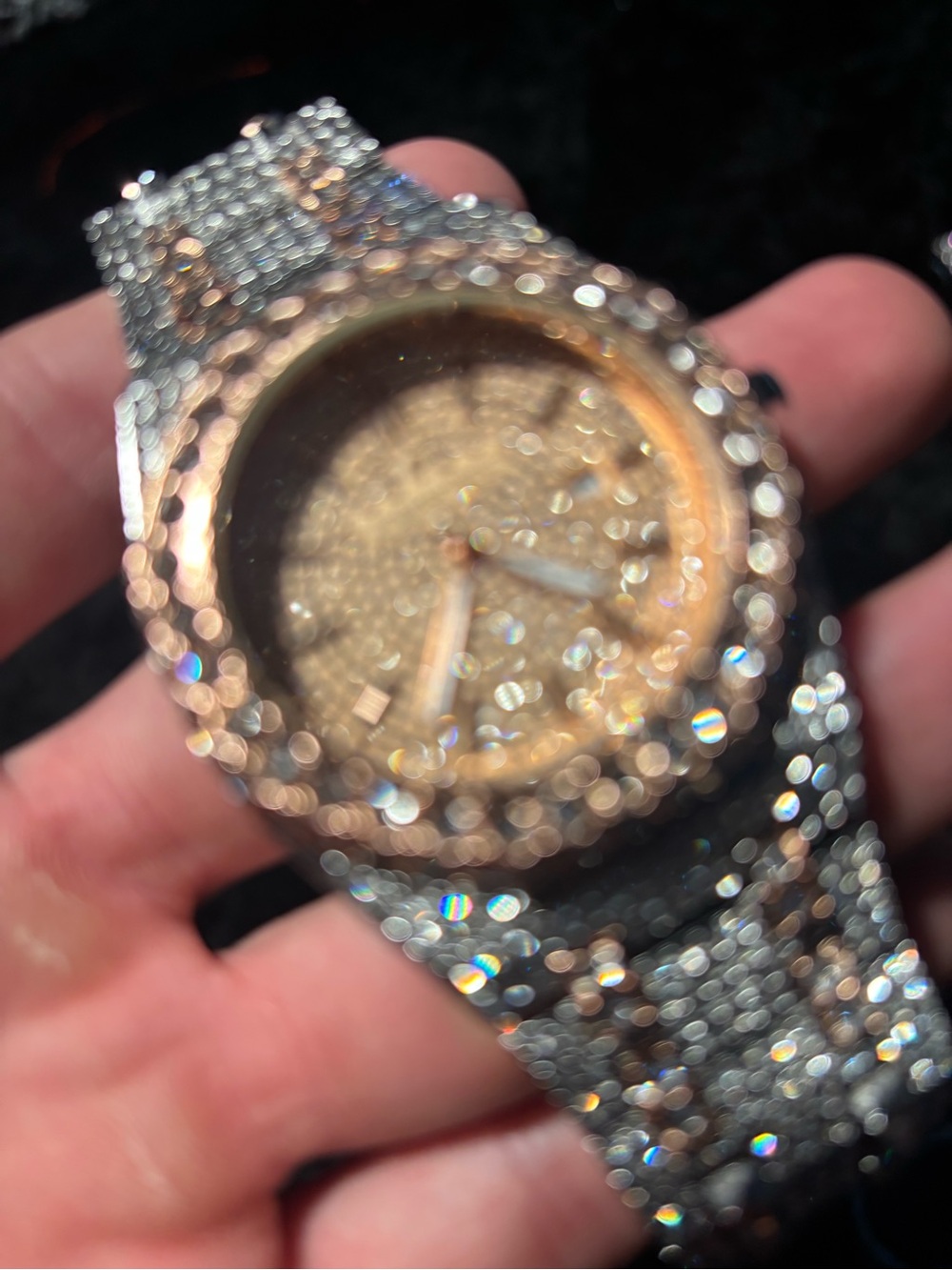 Rose Gold and Silver Roman Bussdown Watch